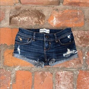 Abercrombie Kids Dark Blue Jean Shorts